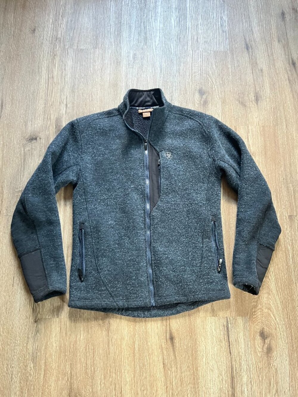 Ariat Zip Up Sweater Blue Men's Small
